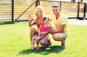 Family enjoying their yard during the Spring and Summer